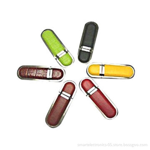 Leather USB Flash drives, 64MB-128GB, free logo printing, package, no MOQ, 2 years warranty